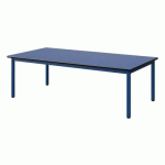 TABLE MALIBU 160X80 T1 4P STR ANTIB BLEU U525/NOIR BLEU 5005