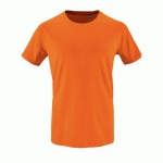 TEE-SHIRT PERSONNALISABLE HOMME EN COTON ORGANIQUE BIO ORANGE
