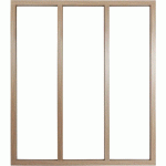 VERRIÈRE INTÉRIEURE 3 CARREAUX 130 X 93,2 CM BOIS KIT ATELIER