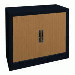 ARMOIRE MÉTAL RRIDEAUX PVC LAME RECOUVERTE 80 X 69 CM COLORIS HÊTRE/ANTHRACITE - MANUTAN COLLECTIVITÉS