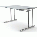 BUREAU RÈGLABLE - ARTLINE L1200XP800XH680-820 MM VERRE