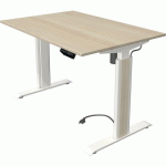 BUREAU RÉGLABLE MOVE 1 ADVANCE BLANC/ÉRABLE - 120X80 CM - KERKMANN