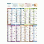 CALENDRIER ANNUEL MURAL 2026 - CARTE FRANCE - 55 X 43 CM