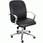 CHAISE DE BUREAU CAUDETE EN SIMILICUIR - NOIR - PIQUERAS Y CRESPO