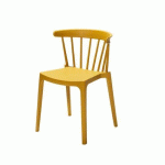 CHAISE EMPILABLE WINDSON JAUNE OCRE POLYPROPYLÈNE