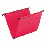 LOT DE 10 - DOSSIER SUSPENDU POUR TIROIRS POLYPROPYLÈNE OPAQUE ULTIMATE ELBA FOND 30 MM ROUGE