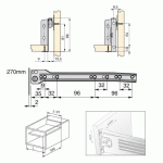 KIT TIROIR ULTRABOX-HAUTEUR 86 MM-GRIS MÉTALLISÉ-270MM-10 KITS EMUCA