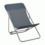 LOT DE 2 - TRANSAT MAXI TEXPLAST LAFUMA - TISSU - STRUCTURE ACIER BLEU NUIT