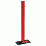 POTELET RABATTABLE SOLIBLOC Ø 76 MM INOX BROSSÉ - ROUGE 3020 - PROCITY