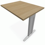 RETOUR SUSPENDU DROITE 80X60 CM PIED I BLANC/CHÊNE CLAIR - EOL