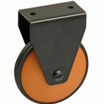 ROULETTE DE MEUBLE FIXE - GALET BOIS - CHARGE 70 KG - NOIR AVL