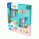 STYLO ROLLER PILOT FRIXION BALL ET CLICKER POOL PARTY - POCHETTE DE 6