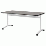 TABLE MALIBU 160X80 T5 DL STRA BÉTON F186/NOIR BLC 9016