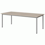 TABLE MALIBU 180X80 T4 4P STRA ABS ACACIA/GRIS 9006