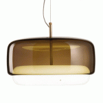 VISTOSI SUSPENSION LED JUBE SP G EN VERRE, BRUN/BLANC