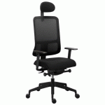 CHAISE DE BUREAU SITIZEN MAILLE, ACCOUDOIRS 3D, APPUI-TETE NOIR