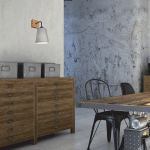 ENVOSTAR RISCO APPLIQUE À 1 LAMPE, TISSU GRIS