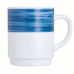 MUG ROND BLEU VERRE 25 CL Ø 7,2 CM BRUSH ARCOROC