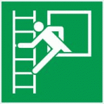 PANNEAU FENÊTRE DE SECOURS AVEC ÉCHELLE DE SECOURS