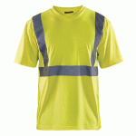 T-SHIRT HAUTE VISIBILITÉ COL V JAUNE FLUORESCENT TAILLE XXXL - MANUTAN COLLECTIVITÉS