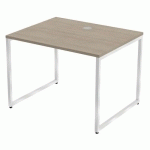 BUREAU KAD PIEDS CADRES 100 X 80 CM CHÊNE GRIS BLANC - MBA