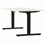 BUREAU MOTORISÉ L120XP80 CM ÉP.25 MM BLANC/NOIR - EOL