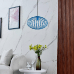 LINDBY SUSPENSION MAIVI, BLEU, 40 CM, FER, CAGE