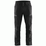 PANTALON DE TRAVAIL SERVICES STRETCH NOIR/GRIS FONCÉ TAILLE 40 - BLAKLADER