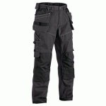 PANTALON DE TRAVAIL X1900 ARTISAN CORDURA® NYCO GRIS FONCÉ/NOIR T:38 - BLAKLADER