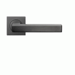 POIGNÉES DE PORTE SUR ROSACES CARRÉES SÉRIE ER 46 Q SEATTLE - GRIS - BEC DE CANE KARCHER DESIGN