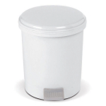 POUBELLE À PÉDALE PLASTIQUE BLANCHE 1ER PRIX 3 L