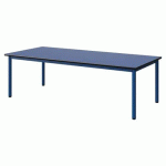 TABLE MALIBU 180X80 T2 4P STR ANTIB BLEU U525/NOIR BLEU 5005