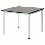 TABLE MALIBU 80X80CM T3 4P STRA BÉTON F186/NOIR BLC 9016