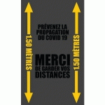 TAPIS IMPRIMÉ WASHABLE MERCI DE GARDER VOS DIST..GRIS-85X150 - NOTRAX