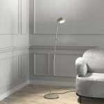 TOP LIGHT PUK! 120 FLOOR LED CLAIRES/MATES, NICKEL MAT