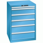 ARMOIRE BLEU CLAIR 717X725X1000 AVEC 6 TIR. 200KG - LISTA