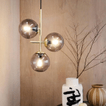 DYBERG LARSEN COMO SUSPENSION, 3 LAMPES, LAITON