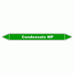LOT DE 3 - MARQUEUR TUYAUTERIE - CONDENSATS MP - VINYLE LAMINÉ - NFX 08-105 355 X 37 MM