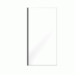 PAROI DE DOUCHE FIXE NOIRE PARMA 2 - VERRE TRANSPARENT - 100 CM AURLANE