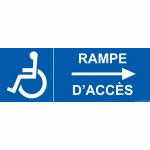LOT DE 4 - PANNEAU PICTO RAMPE D