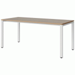 TABLE MALIBU 180X80 T6 SOUDÉ STRA ALAISÉ CHÊNE 1146/BLC 9016 - MANUTAN EXPERT