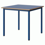 TABLE MALIBU 80X80CM T5 4P STRA ALAISÉ BLEU U525/BLEU 5005