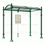 ABRI BUS PROVINCE 2.50 M 1 BARDAGE LAT. AGORA VERT 6005 - PROCITY