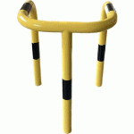 ÉTRIER DE PROTECTION À SCELLER - NOIR/JAUNE - VISO