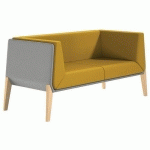 FAUTEUIL ACCORD 2 PLACES - JAUNE GRIS - QUADRIFOGLIO