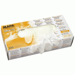 GANTS JETABLES DE MANIPULATION MAPA SOLO 990, VINYLE NON POUDRÉ, TRANSLUCIDE TAILLE 7 - BOÎTE DE 100 GANTS