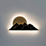 HOLLÄNDER APPLIQUE MURALE LED MONTAGNA, BRUN/DORÉ, LARGEUR 150 CM