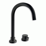 MITIGEUR LAVABO 2 TROUS BLACKMAT TRIVERDE + VIDAGE UP & DOWN - CRISTINA ONDYNA TV22413
