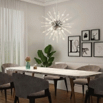LUCANDE KIRAI SUSPENSION EN VERRE, À 8 LAMPES 54CM