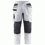 PANTALON DE TRAVAIL PEINTRE STRETCH BLANC/GRIS FONCÉ TAILLE 38 - BLAKLADER